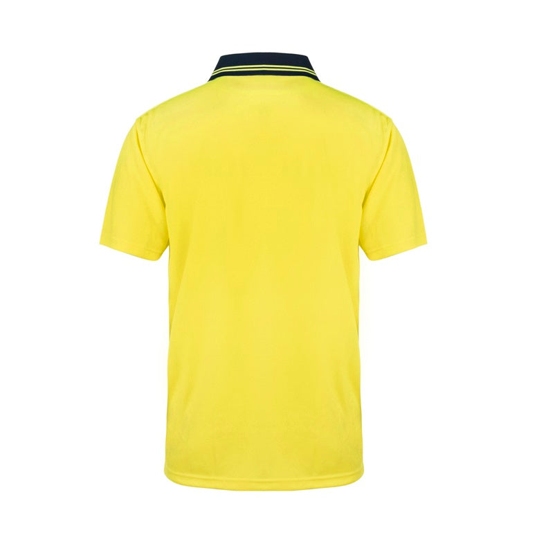Workcraft WSP401 DISCONTINUED HiVis Two Tone Short Sleeve Cotton Back Polo with Pocket