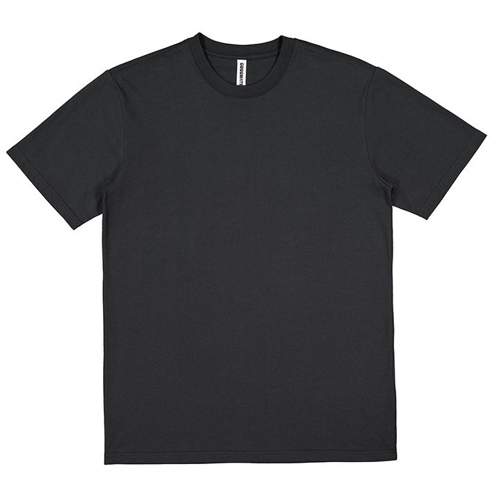 Black t-shirt on a white background