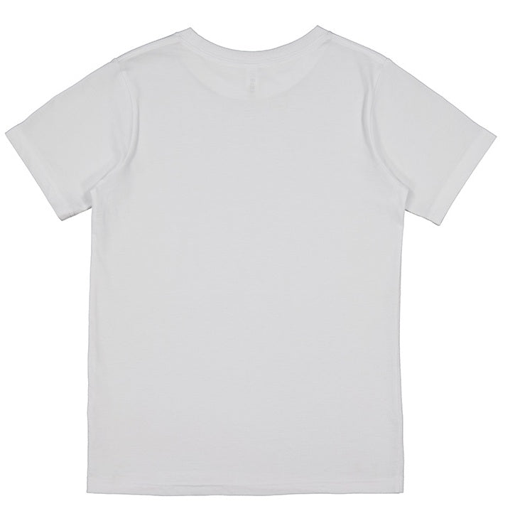 White t-shirt on a white background