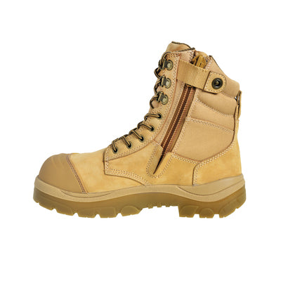 Wide Load 890WZ Wheat 8" Zip Side Safety Boot