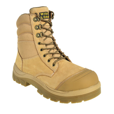 Wide Load 890WZ Wheat 8" Zip Side Safety Boot