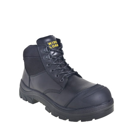 Black Wide toe Wide Load 690BZ Black 6 Zip Side Safety Boots