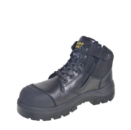 Wide Load 690BZN Black 6 Zip Side Non Safety Boots