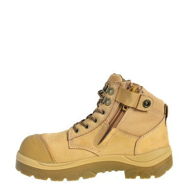 Wide Load 690WZ Wheat 6" Zip Side Safety Boots
