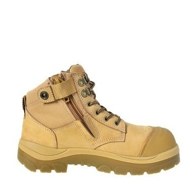 Wide Load 690WZ Wheat 6" Zip Side Safety Boots