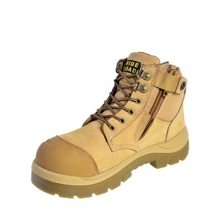Wide Load 690WZ Wheat 6" Zip Side Safety Boots