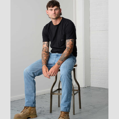 x/dmg x01/Denim Relaxed Straight Leg Jean