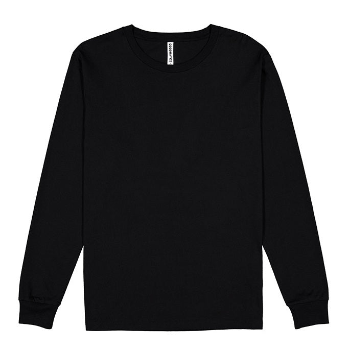 Black long-sleeve shirt on a white background
