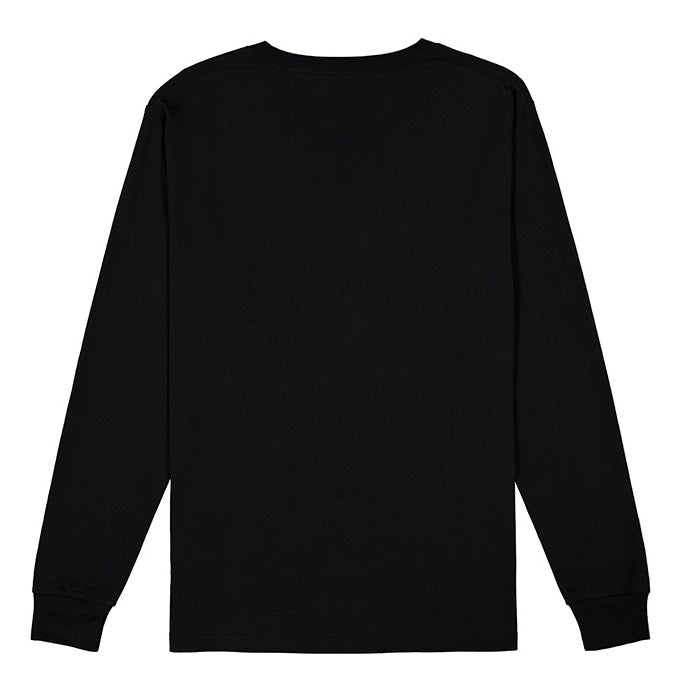 Black long-sleeve shirt on a white background