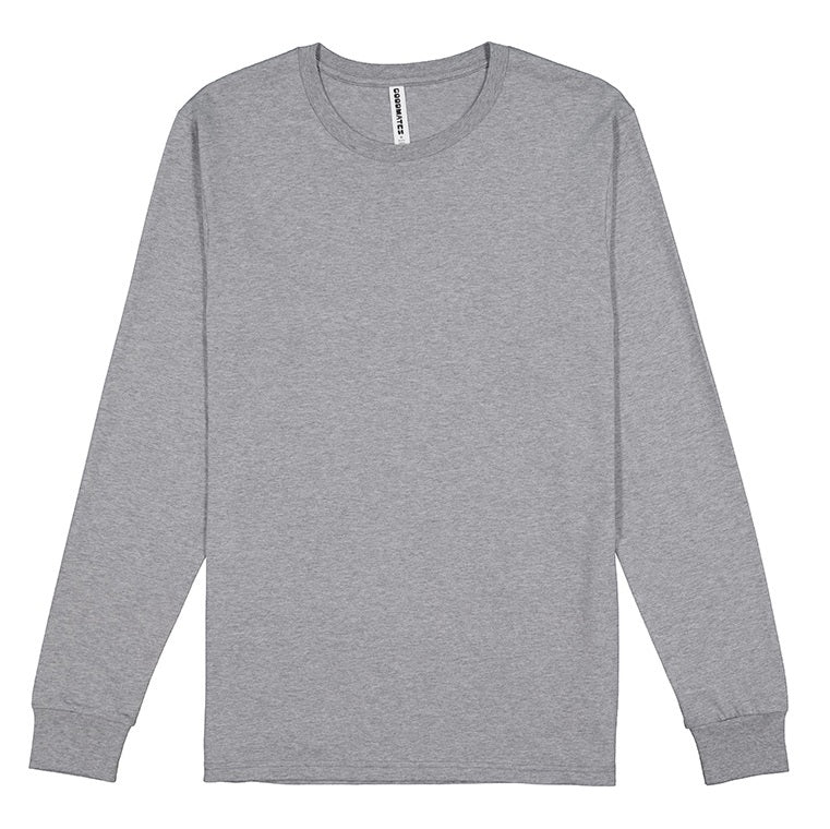 Grey GOODMATES X1002Y Youth Basis Long Sleeve Tee
