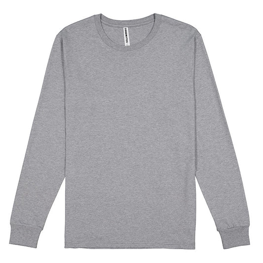 Grey GOODMATES X1002Y Youth Basis Long Sleeve Tee