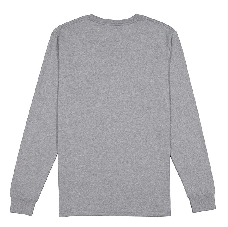 Gray long-sleeve shirt on a white background