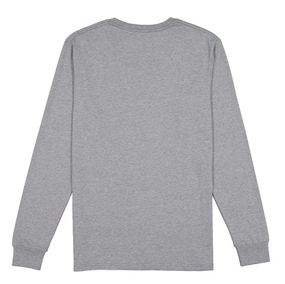 Gray long-sleeve shirt on a white background