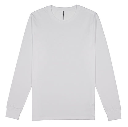 White GOODMATES X1002Y Youth Basis Long Sleeve Tee