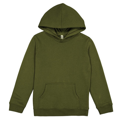 Green hoodie on a white background