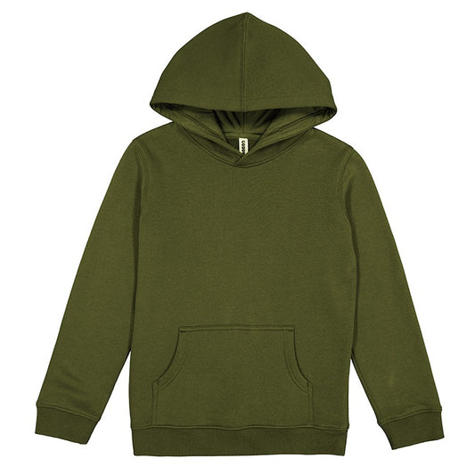 Green hoodie on a white background