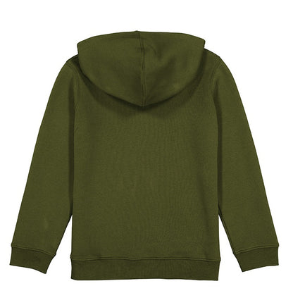 Green hoodie on a white background