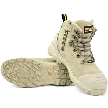 Bison XTLZST Ankle Lace Up With Zip Safety Boots