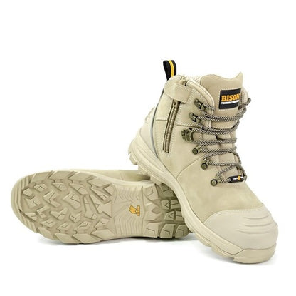 Bison XTLZST Ankle Lace Up With Zip Safety Boots