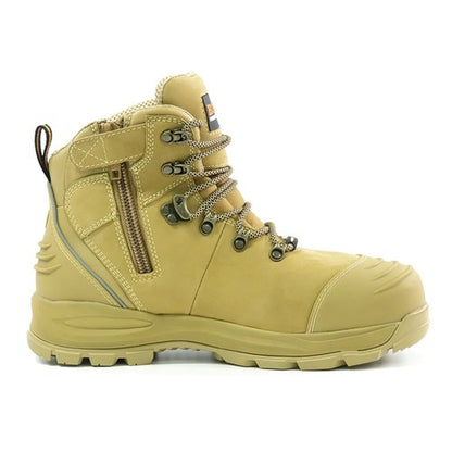 Bison XTLZWHE Ankle Lace Up With Zip Safety Boots