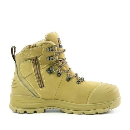 Bison XTLZWHE Ankle Lace Up With Zip Safety Boots