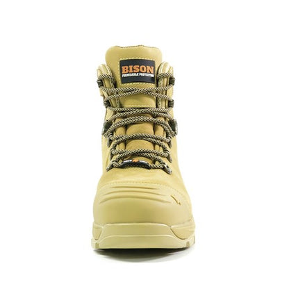 Bison XTLZWHE Ankle Lace Up With Zip Safety Boots