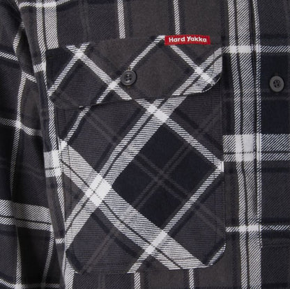 Hard Yakka Y04006 Core LS Closed Front Check Flannel Shirt