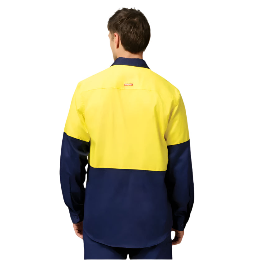 Hard Yakka Y04605 Core HiVis Long Sleeve Heavyweight Cotton Drill Shirt