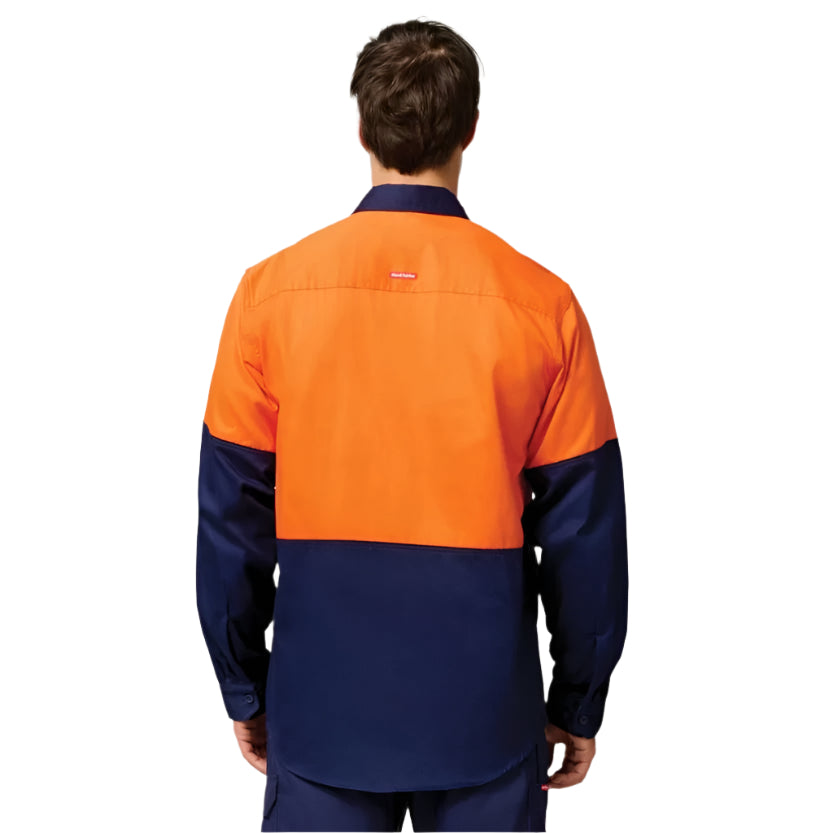 Hard Yakka Y04605 Core HiVis Long Sleeve Heavyweight Cotton Drill Shirt