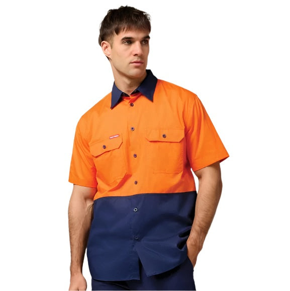 Hard Yakka Y04620 Core Hivis 2-Tone Light Weight Vented Shirt
