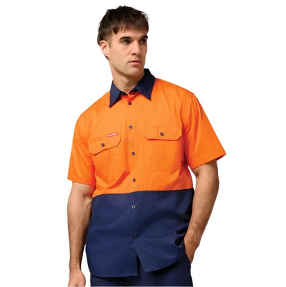 Hard Yakka Y04620 Core Hivis 2-Tone Light Weight Vented Shirt