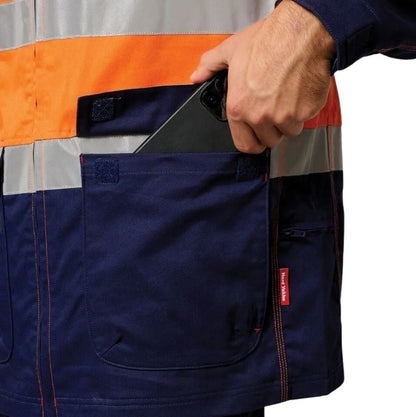 Hard Yakka Y06545 Core Hi Vis 2 Tone Cotton Drill Taped Jacket