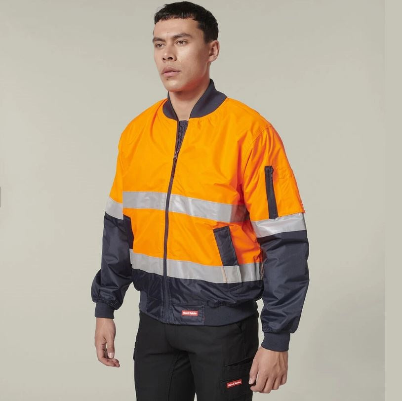 Hard Yakka Y06675 Core Hi Vis 2 Tone Taped Waterproof Bomber Jacket