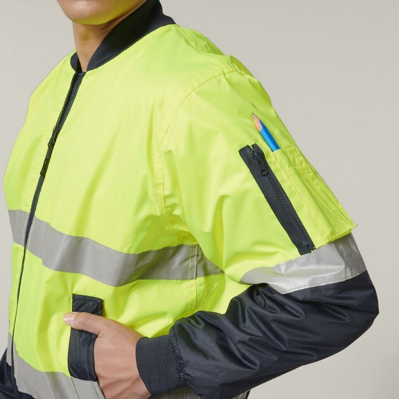 Hard Yakka Y06675 Core Hi Vis 2 Tone Taped Waterproof Bomber Jacket