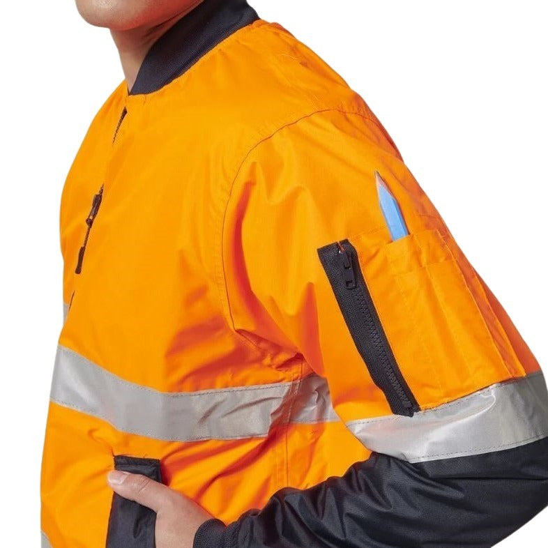 Hard Yakka Y06675 Core HiVis 2-Tone Taped Waterproof Bomber Jacket
