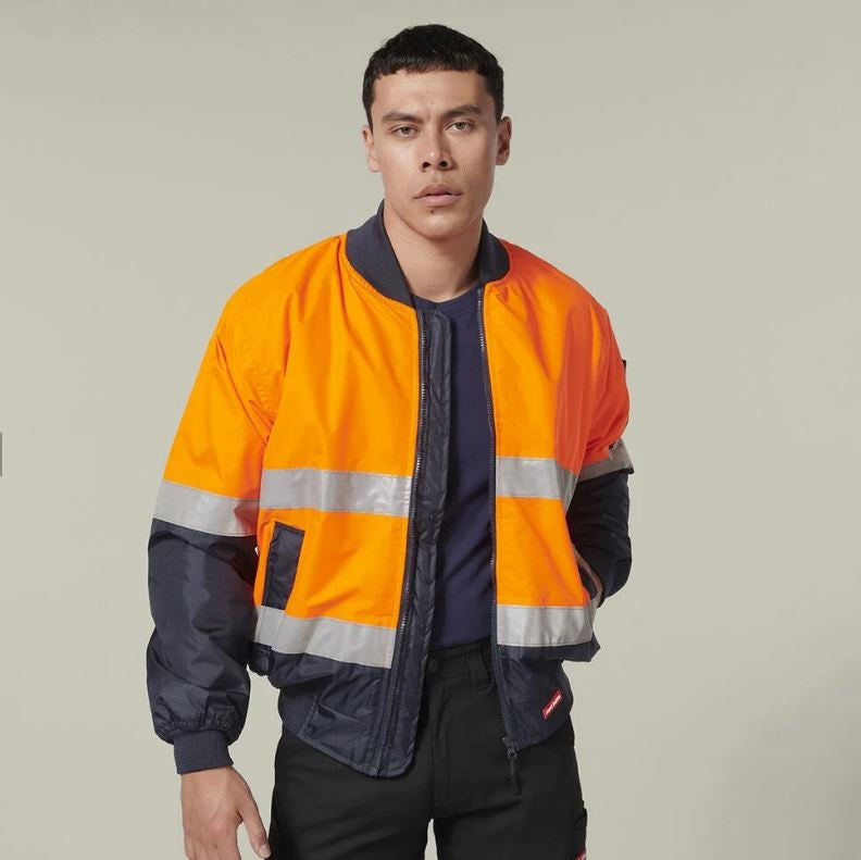 Hard Yakka Y06675 Core Hi Vis 2 Tone Taped Waterproof Bomber Jacket