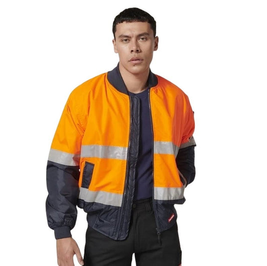 Hard Yakka Y06675 Core HiVis 2-Tone Taped Waterproof Bomber Jacket