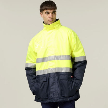 Hard Yakka Y06685 Core Hivis 2-Tone Taped Quilted Waterproof Jacket