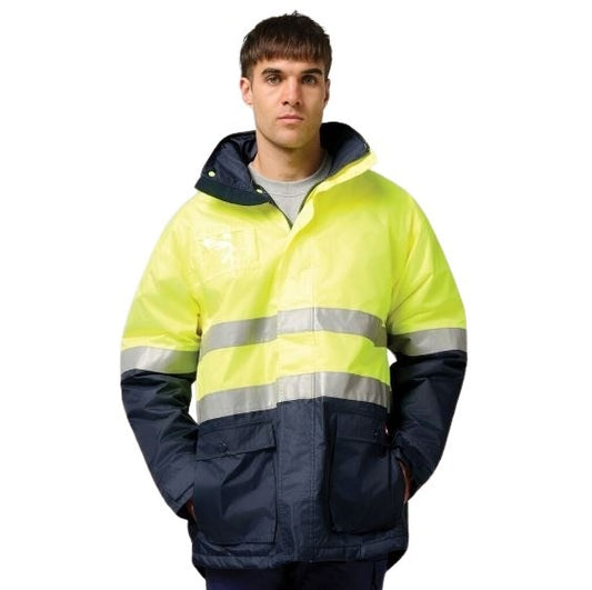 Hard Yakka Y06685 Core Hivis 2-Tone Taped Quilted Waterproof Jacket