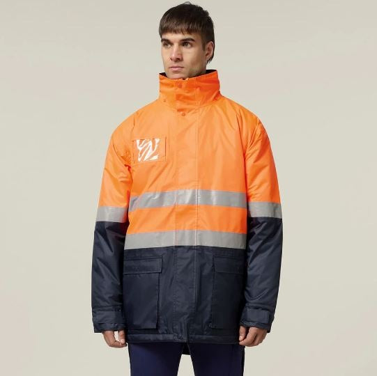 Hard Yakka Y06685 Core Hivis 2-Tone Taped Quilted Waterproof Jacket