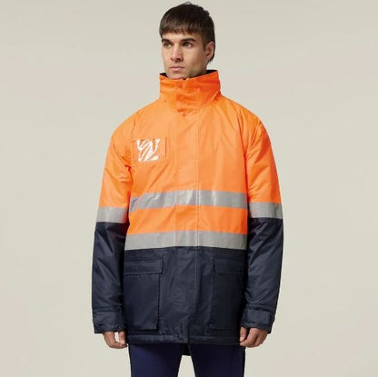 Hard Yakka Y06685 Core Hivis 2-Tone Taped Quilted Waterproof Jacket