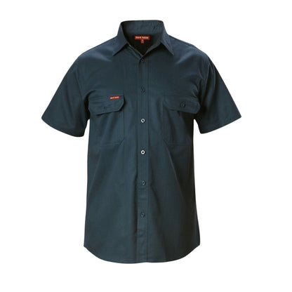 Hard Yakka Y07510 Short Sleeve Open Front Cotton Drill Work Shirt