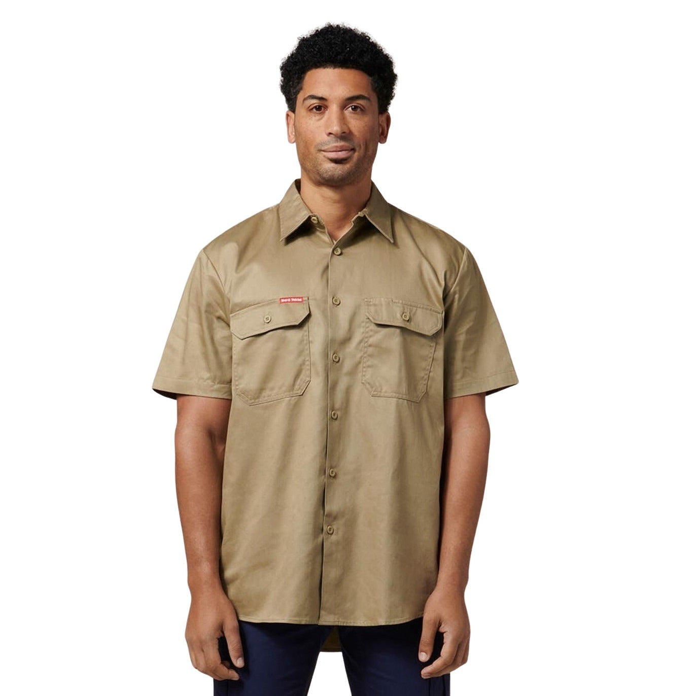 Hard Yakka Y07510 Short Sleeve Open Front Cotton Drill Work Shirt