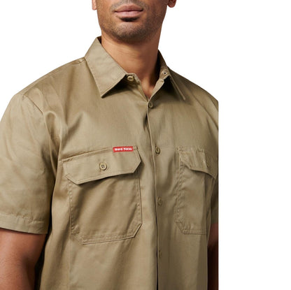 Hard Yakka Y07510 Short Sleeve Open Front Cotton Drill Work Shirt