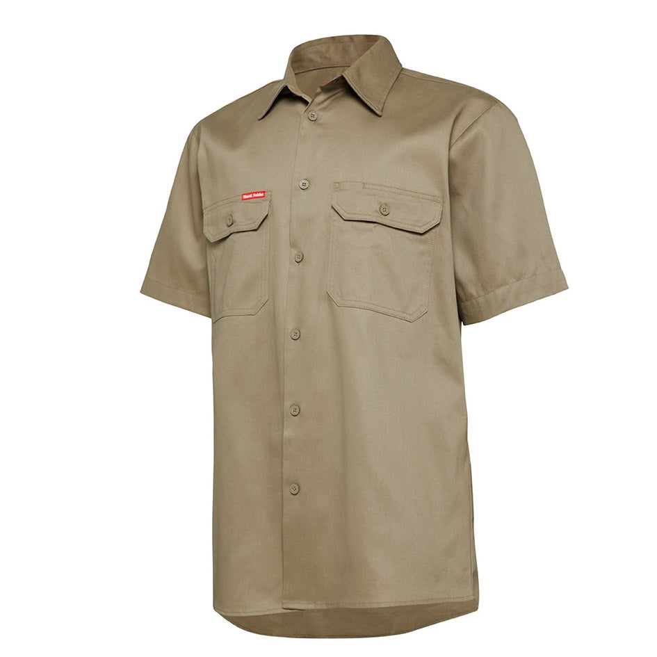 Hard Yakka Y07510 Short Sleeve Open Front Cotton Drill Work Shirt