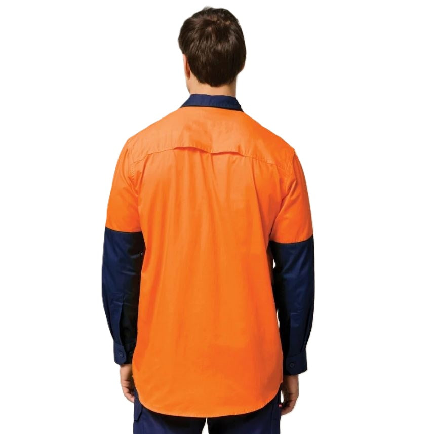 Hard Yakka Y07558 Koolgear HiVis 2-Tone Vented Long Sleeve Shirt
