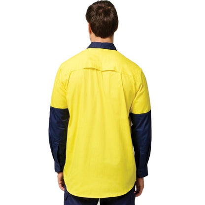 Hard Yakka Y07558 Koolgear HiVis 2-Tone Vented Long Sleeve Shirt