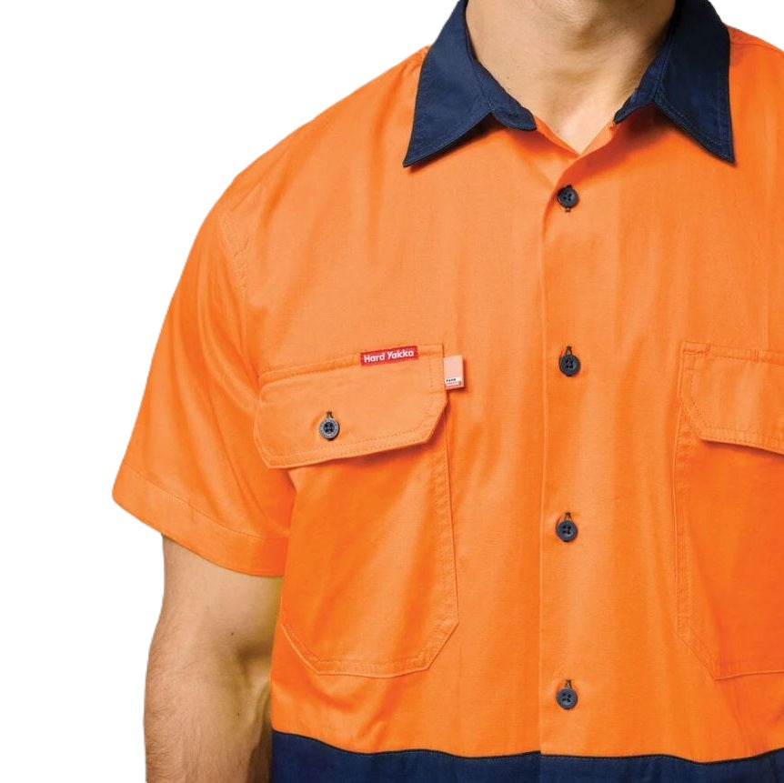 Hard Yakka Y07559 Koolgear HiVis 2-Tone Vented Short Sleeve Shirt