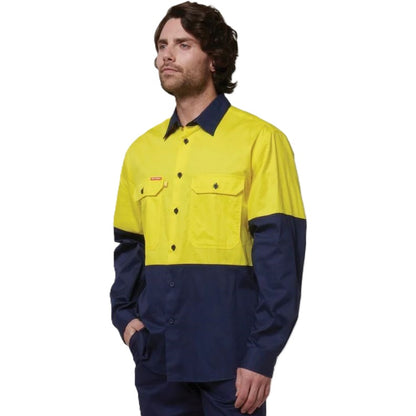 Hard Yakka Y07950 Core Long Sleeve 2-Tone Vented Shirt