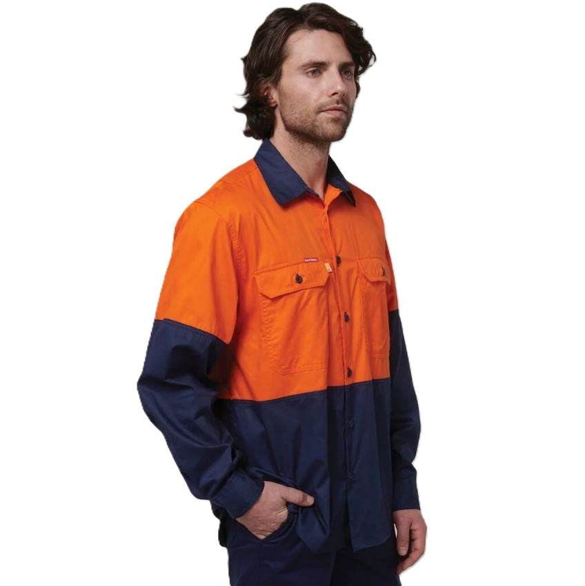 Hard Yakka Y07950 Core Long Sleeve 2-Tone Vented Shirt